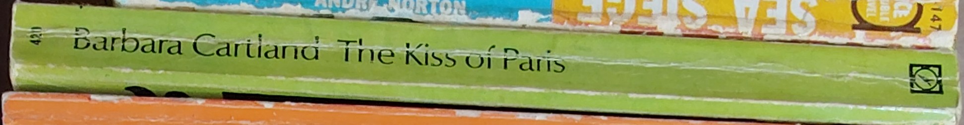 Barbara Cartland  THE KISS OF PARIS spine of book image