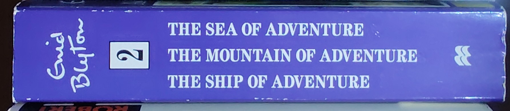 Enid Blyton  ADVENTURE SERIES 2: THE SEA OF ADVENTURE/ THE MOUNTAIN OF ADVENTURE/ THE SHIP OF ADVENTURE spine of book image