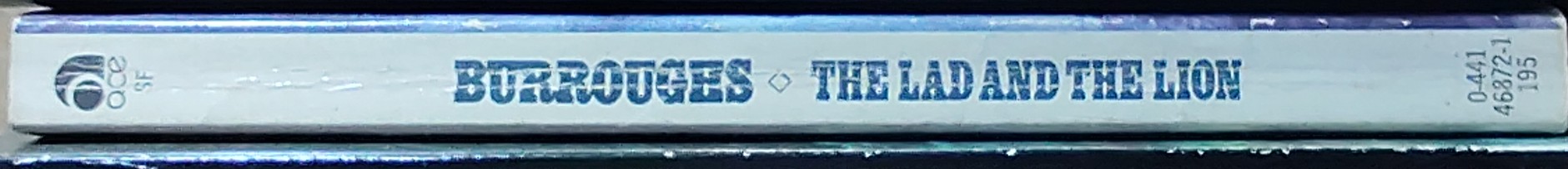 Edgar Rice Burroughs  THE LAD AND THE LION spine of book image