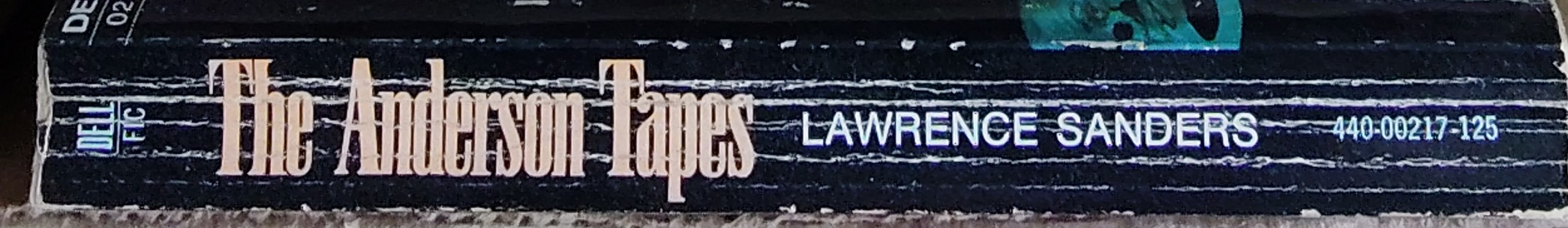 Lawrence Sanders  THE ANDERSON TAPES spine of book image