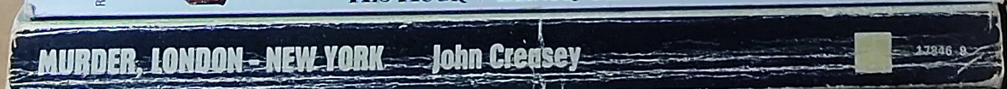 John Creasey  MURDER, LONDON - NEW YORK spine of book image
