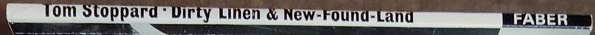 Tom Stoppard  DIRTY LINEN & New-Found-Land spine of book image
