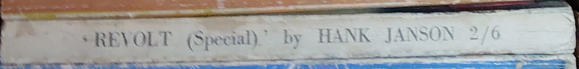 Hank Janson  REVOLT spine of book image