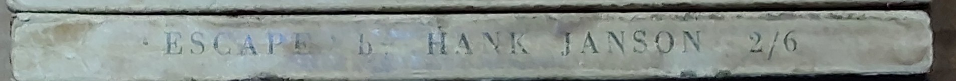 Hank Janson  ESCAPE spine of book image