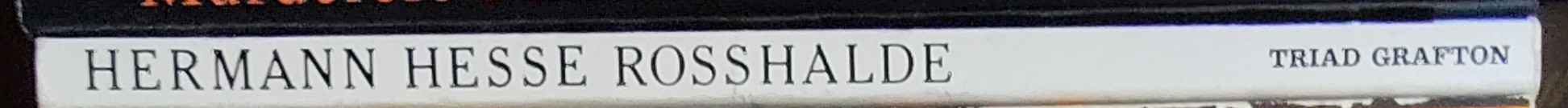 Hermann Hesse  ROSSHALDE spine of book image