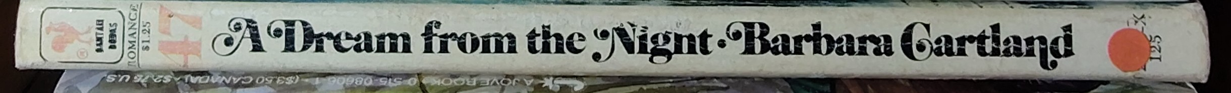 Barbara Cartland  A DREAM FROM THE NIGHT spine of book image