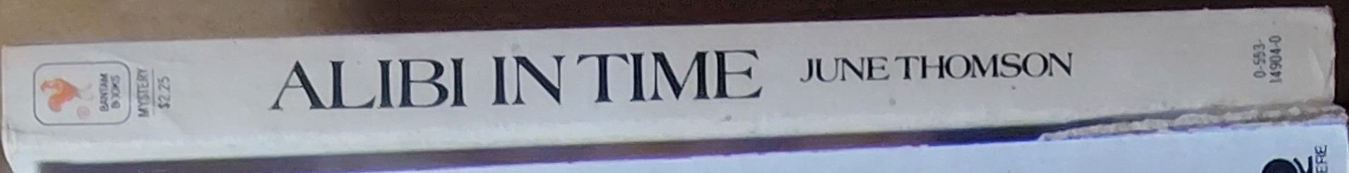 June Thomson  ALIBI IN TIME spine of book image