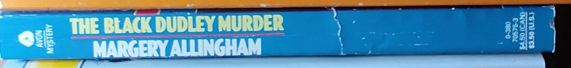 Margery Allingham  THE BLACK DUDLEY MURDER spine of book image
