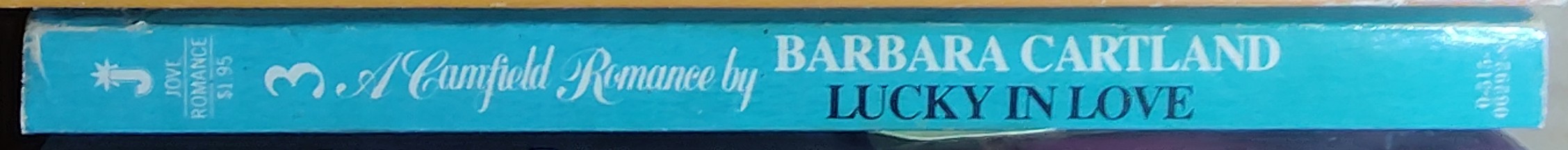 Barbara Cartland  LUCKY IN LOVE spine of book image