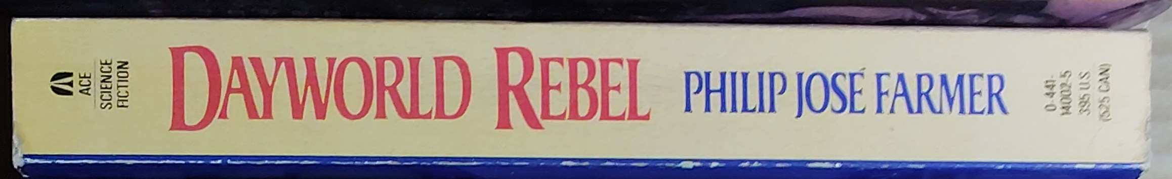 Philip Jose Farmer  DAYWORLD REBEL spine of book image