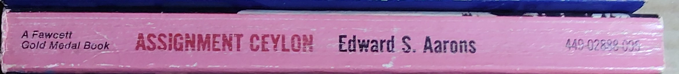 Edward S. Aarons  ASSIGNMENT CEYLON spine of book image