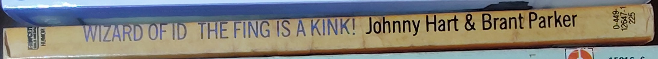 Johnny Hart  THE FING IS A KINK! spine of book image