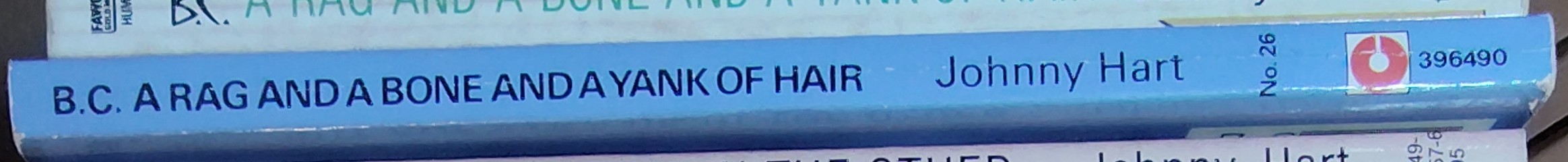 Johnny Hart  B.C. A RAG AND A BONE AND A YANK OF HAIR spine of book image