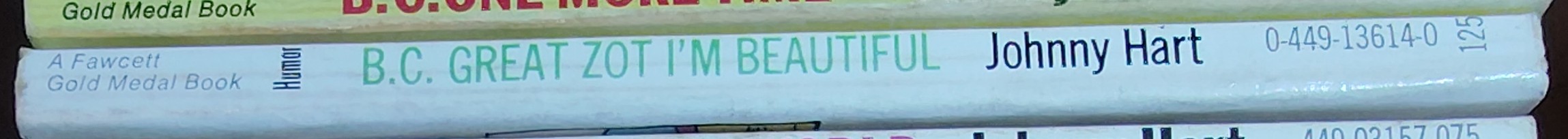 Johnny Hart  B.C. GREAT ZOT I'M BEAUTIFUL spine of book image