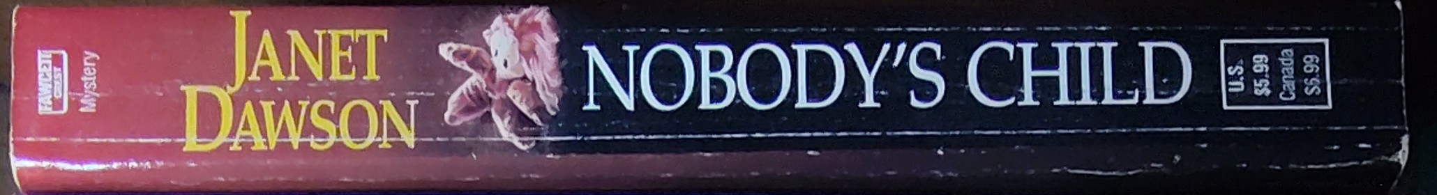 Janet Dawson  NOBODY'S CHILD spine of book image