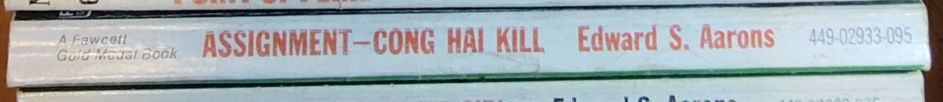 Edward S. Aarons  ASSIGNMENT CONG HAI KILL spine of book image