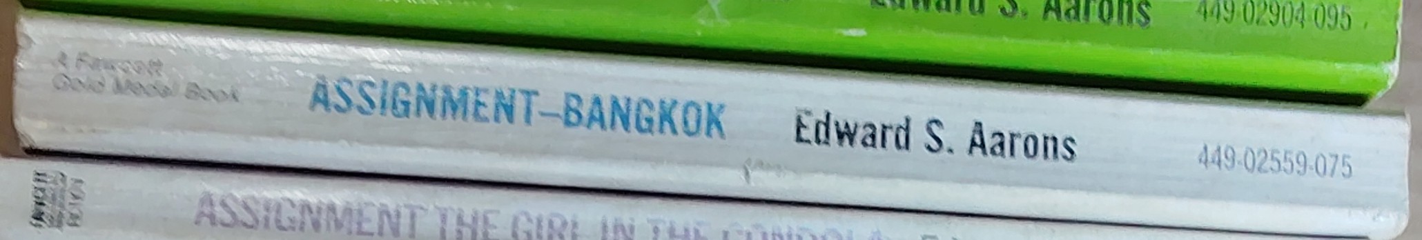 Edward S. Aarons  ASSIGNMENT BANGKOK spine of book image