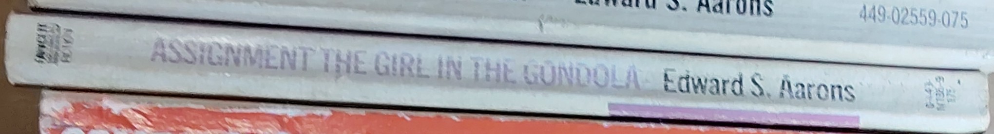 Edward S. Aarons  ASSIGNMENT THE GIRL IN THE GONDOLA spine of book image