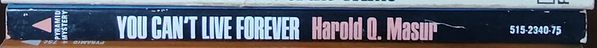 Harold Q. Masur  YOU CAN'T LIVE FOREVER spine of book image