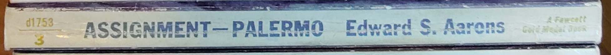 Edward S. Aarons  ASSIGNMENT PALERMO spine of book image