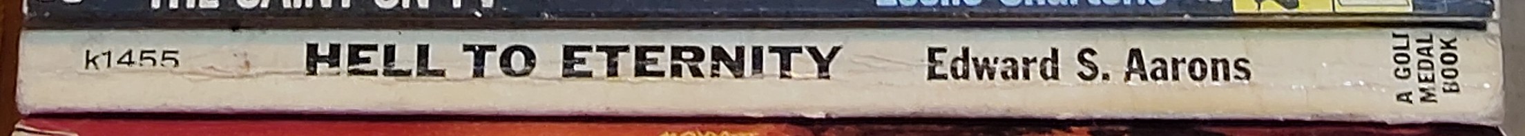 Edward S. Aarons  HELL TO ETERNITY spine of book image