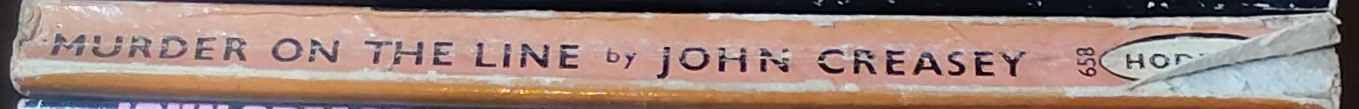 John Creasey  MURDER ON THE LINE spine of book image
