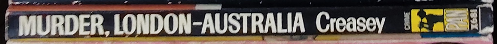 John Creasey  MURDER, LONDON - AUSTRALIA (Superintendent West) spine of book image