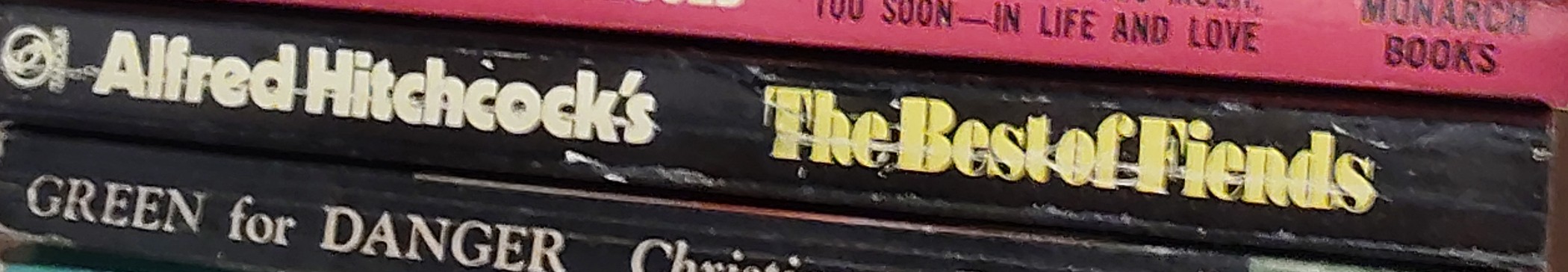 Alfred Hitchcock's  THE BEST OF FIENDS spine of book image