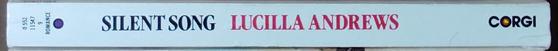 Lucilla Andrews  SILENT SONG spine of book image