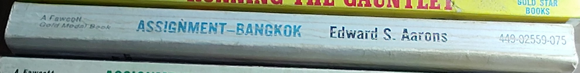 Edward S. Aarons  ASSIGNMENT BANGKOK spine of book image