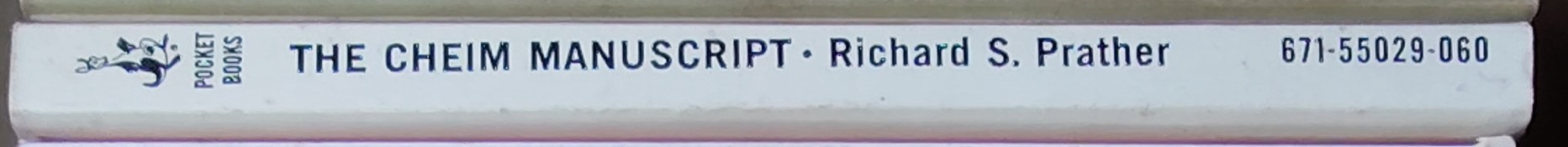 Richard S. Prather  THE CHEIM MANUSCRIPT spine of book image