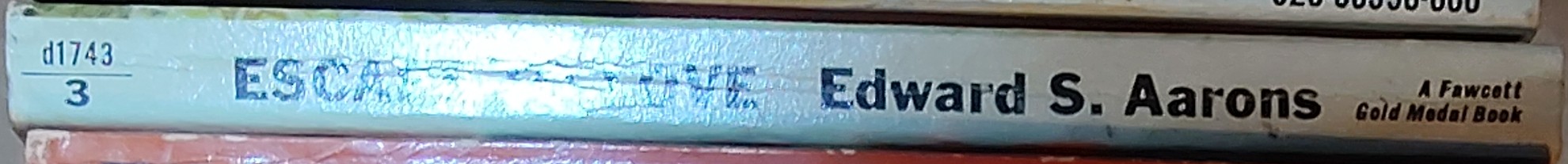 Edward S. Aarons  ESCAPE TO LOVE spine of book image