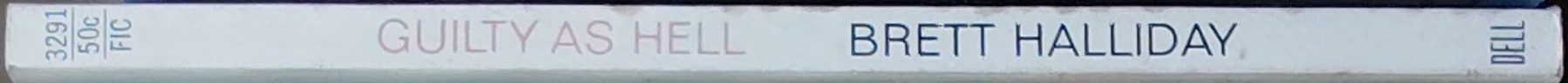 Brett Halliday  GUILTY AS HELL spine of book image