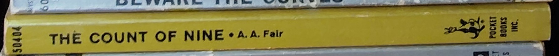 A.A. Fair  THE COUNT OF NINE spine of book image