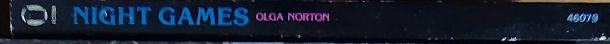 Olga Norton  NIGHT GAMES (Cindy Pickett) spine of book image