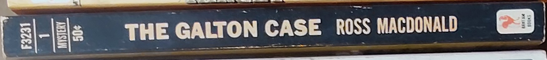 Ross MacDonald  THE GALTON CASE spine of book image