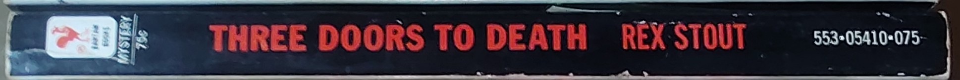 Rex Stout  THREE DOORS TO DEATH spine of book image