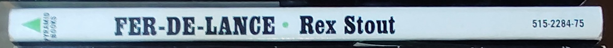 Rex Stout  FER-DE-LANCE spine of book image