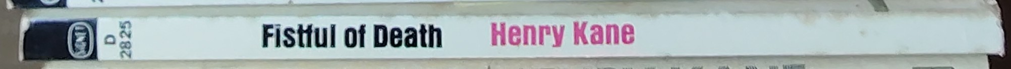 Henry Kane  FISTFUL OF DEATH spine of book image