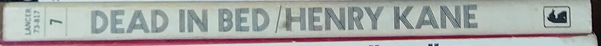 Henry Kane  DEAD IN BED spine of book image