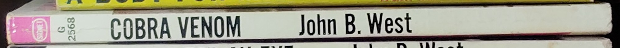 John B. West  COBRA VENOM spine of book image
