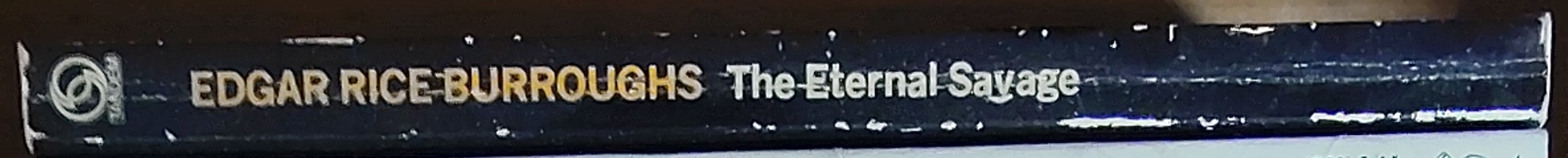 Edgar Rice Burroughs  THE ETERNAL SAVAGE spine of book image