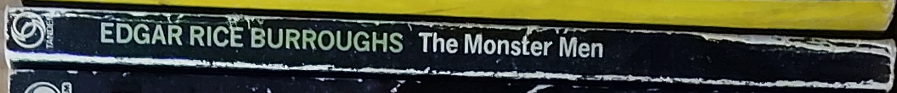 Edgar Rice Burroughs  THE MONSTER MEN spine of book image
