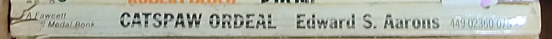 Edward S. Aarons  CATSPAW ORDEAL spine of book image