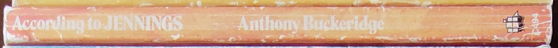 Anthony Buckeridge  ACCORDING TO JENNINGS spine of book image