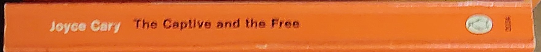 Joyce Cary  THE CAPTIVE AND THE FREE spine of book image
