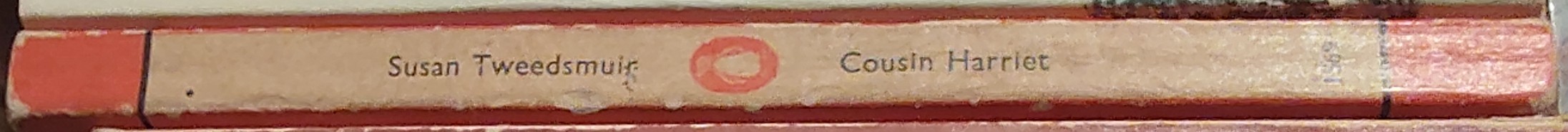 Susan Tweedsmuir  COUSIN HARRIET spine of book image