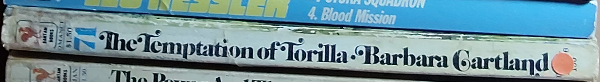 Barbara Cartland  THE TEMPTATION OF TORILLA spine of book image