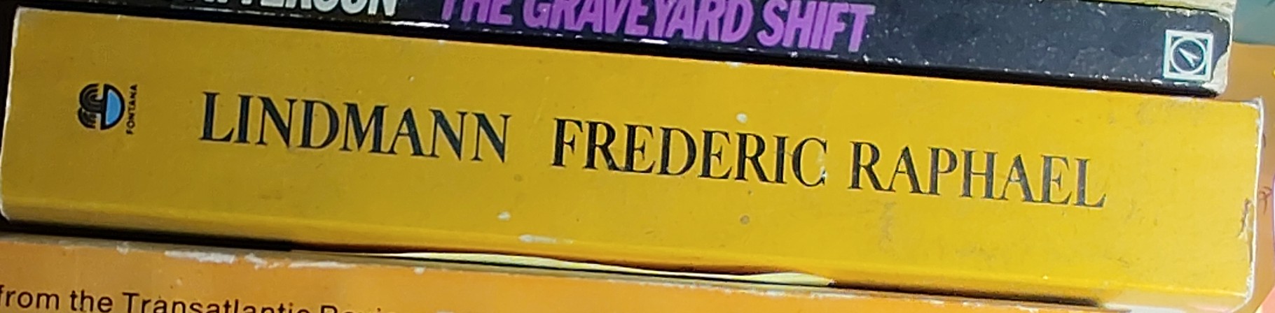 Frederic Raphael  LINDMANN spine of book image