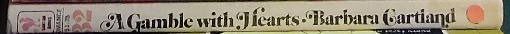 Barbara Cartland  A GAMBLE WITH HEARTS spine of book image
